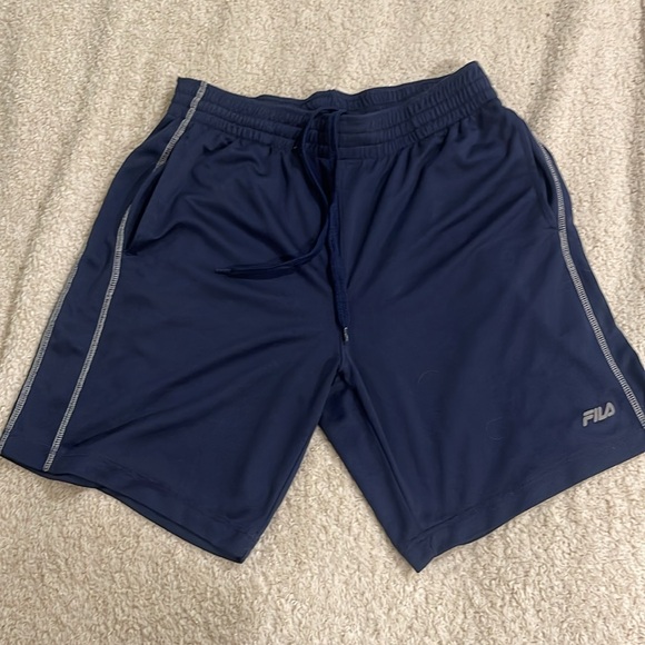Men’s Fila Basketball Shorts - blue and grey - Picture 2 of 3